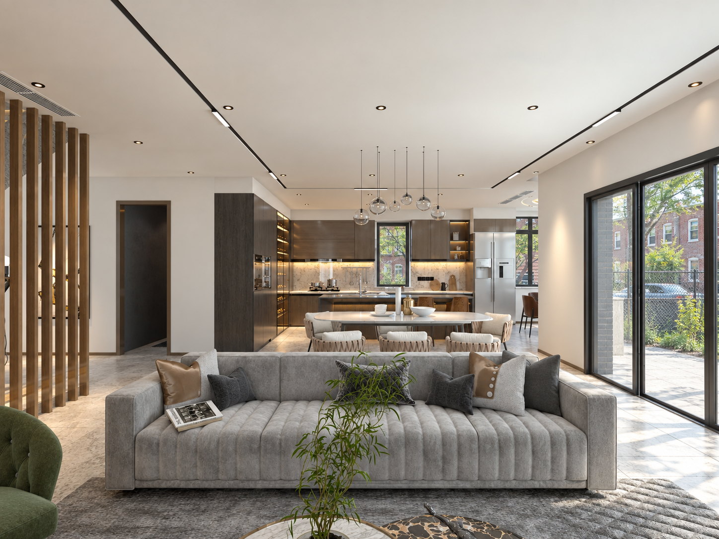 Open living area at Hollers Avenue Residence