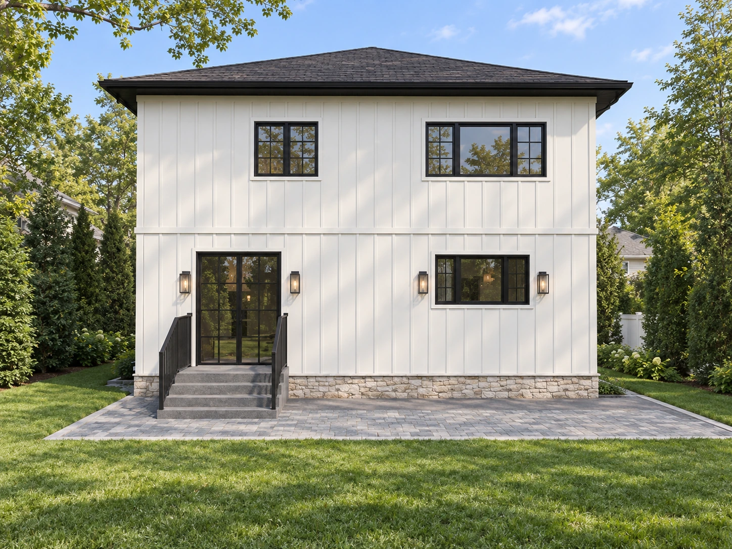 Rear entrance elevation
