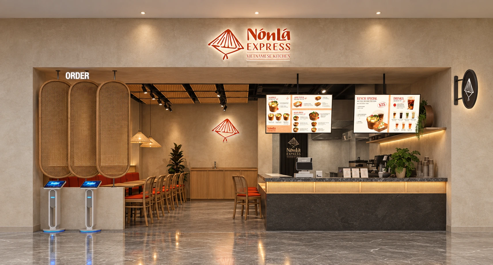 Rendering of the NonLa Express storefront