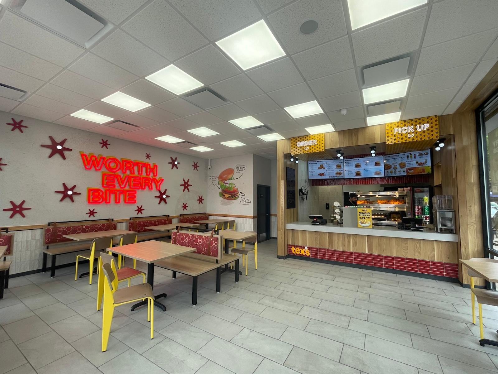 Interior of Tex's Chicken