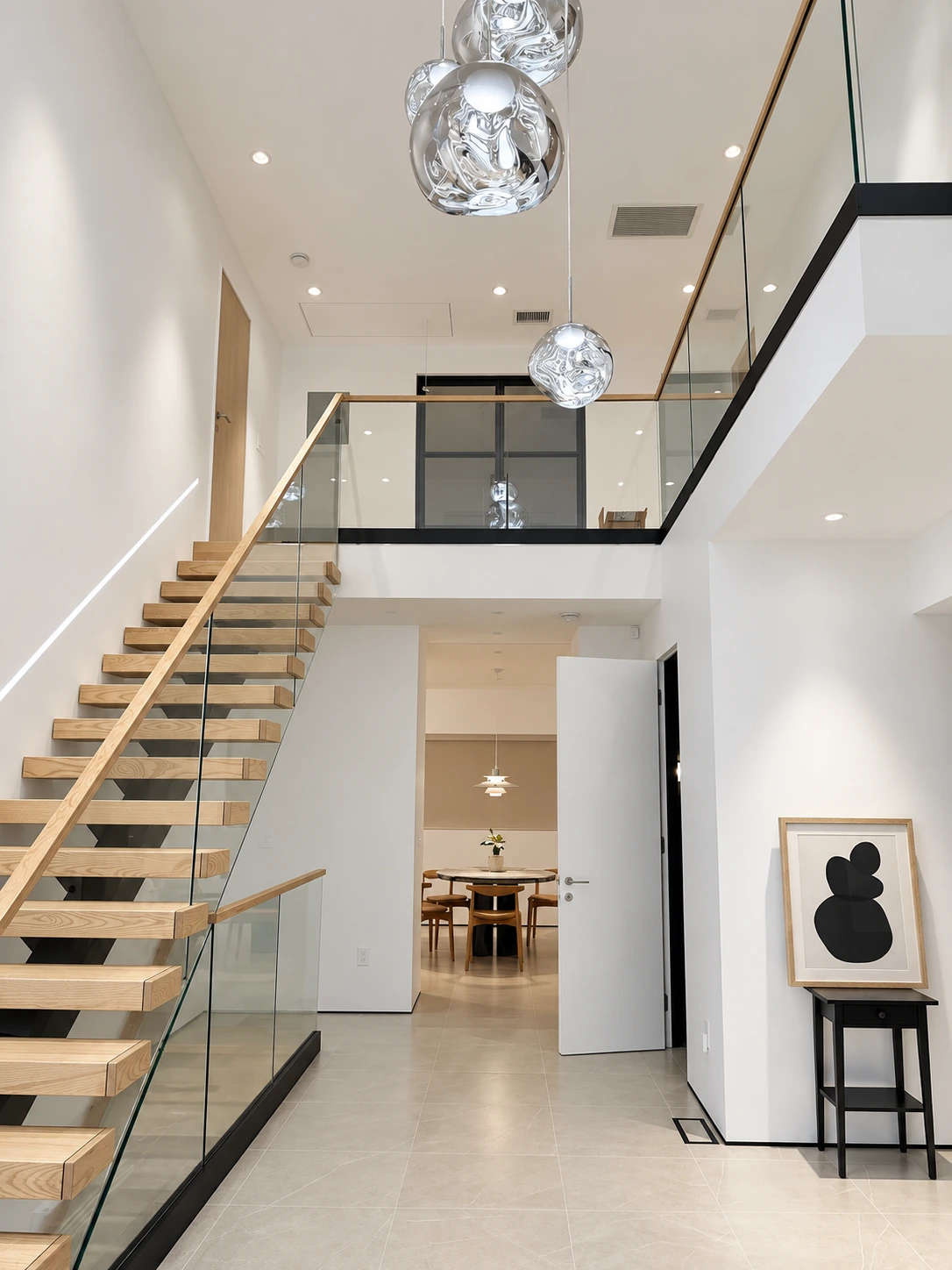 Double-height stair hall