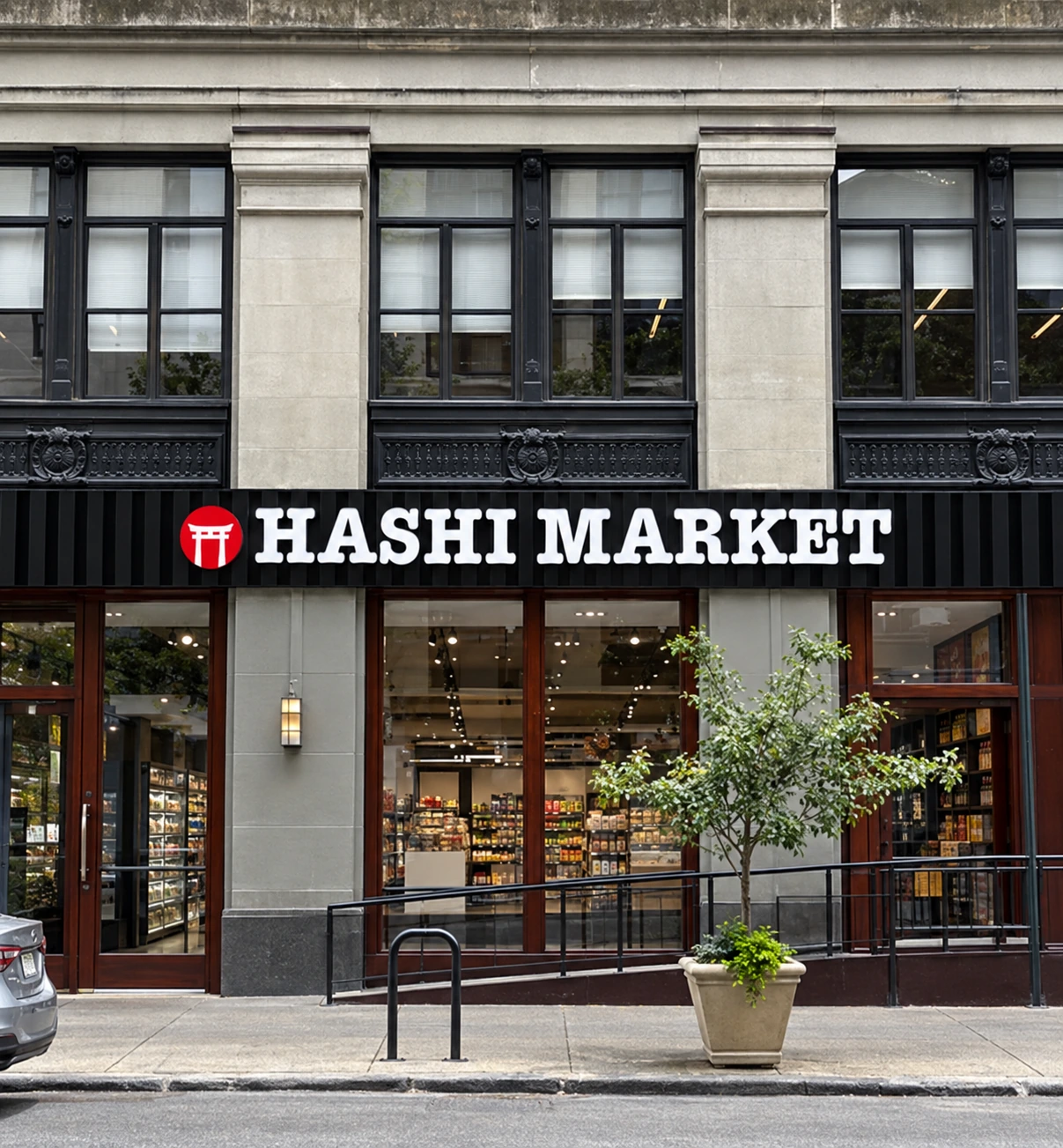 Hashi Market storefront on University Place